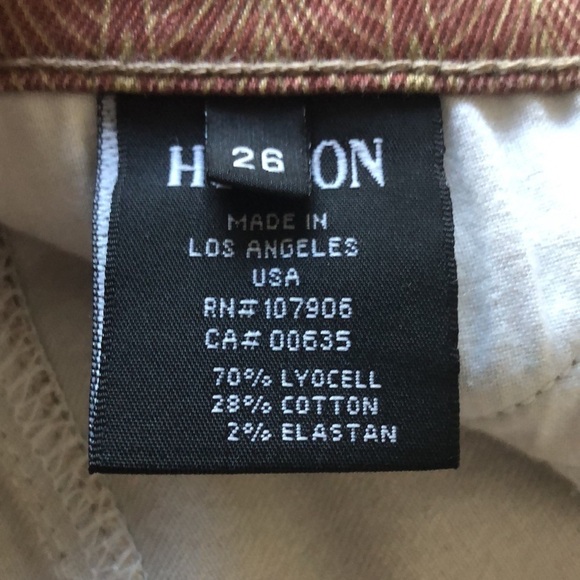 Hudson “Nico” Super Skinny Mid Rise Nouveau Denim AllOver Print 26 Jeans Neutral - Picture 13 of 14